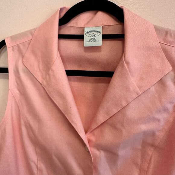 Brooks Brothers Women's Sleeveless Button Up Tank Top Pink 8 - Picture 4 of 8